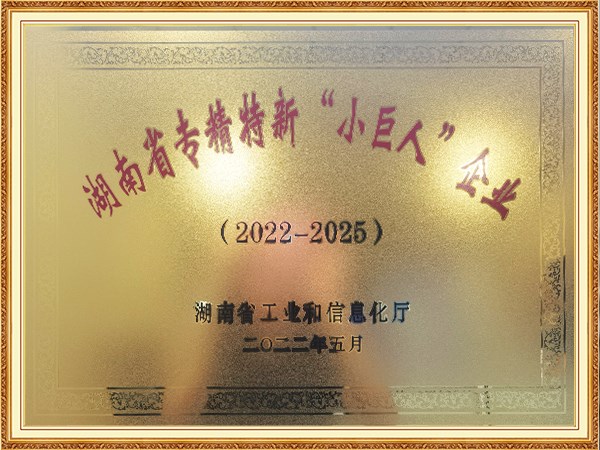 2022-2025 Hunan Province Specialized And New "little Giant" Enterprise